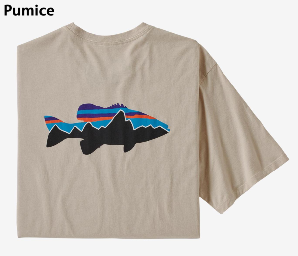 Patagonia Fitz Roy Smallmouth Organic Cotton T-Shirt Pumice Patagonia Fitz Roy Smallmouth Organic Cotton T-Shirt Pumice